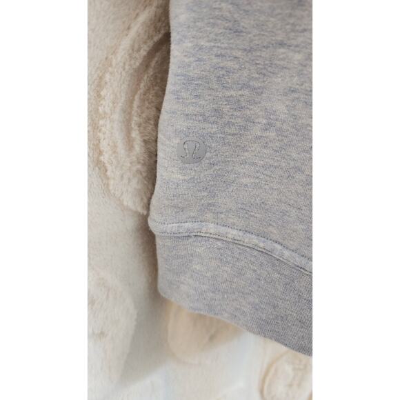 LULULEMON All Yours Hoodie Fleece Womens Size 2 Heathered Blue Linen - Picture 3 of 8